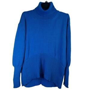Princess Polly Colbolt Blue Knit Larnee Turtleneck Womens Sweater Blue Small